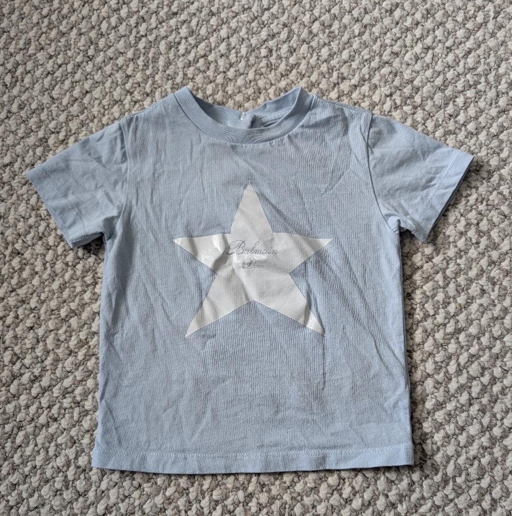Balmain Light Blue Star Tee
